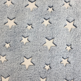 Wellness Hondenmat - Stars - Microvezel Fleece 70 x 50 cm grau